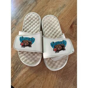 Boys Grizzlies Cream Slides